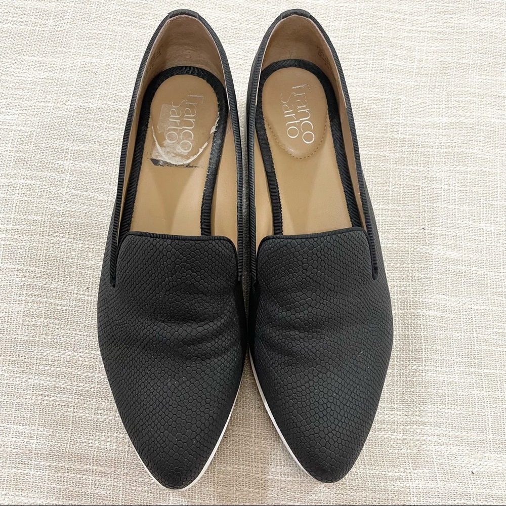 Franco Sarto Flore Black and White Slip on Sneakers Size 7.5